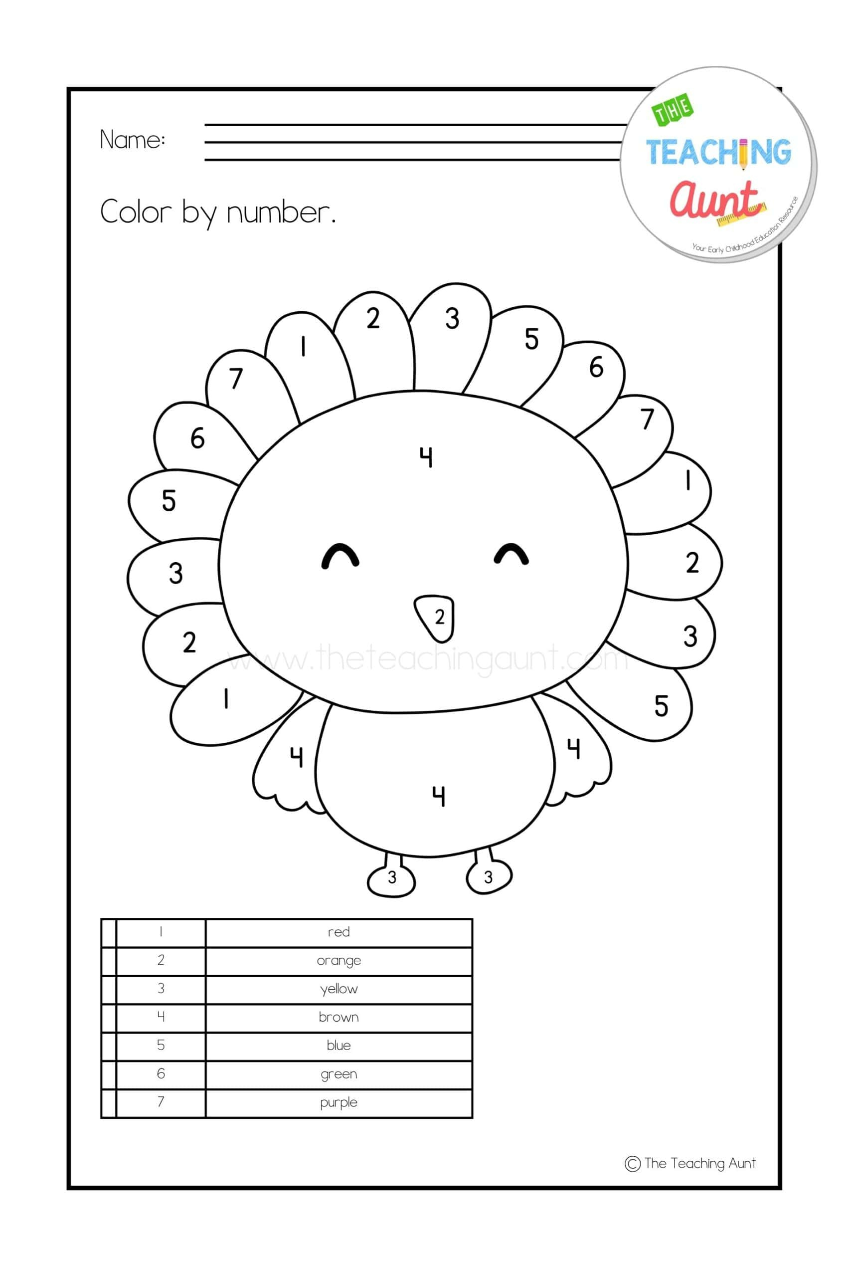 Thanksgiving Worksheets For Preschool - The Teaching Aunt with regard to Thanksgiving Theme Preschool Worksheets