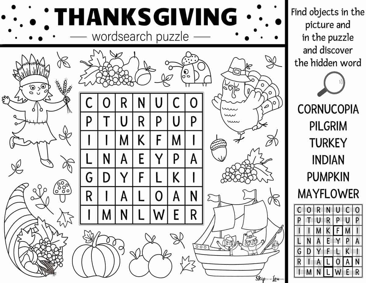 Thanksgiving Worksheets | Skip To My Lou intended for Super Teacher Worksheets Thanksgiving Crossword