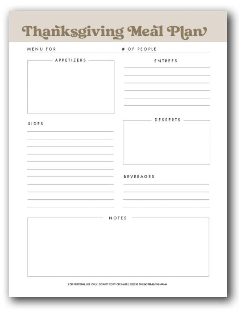 The Best Free Printable Thanksgiving Planner (8 Pages) - The within Thanksgiving Budget Worksheet
