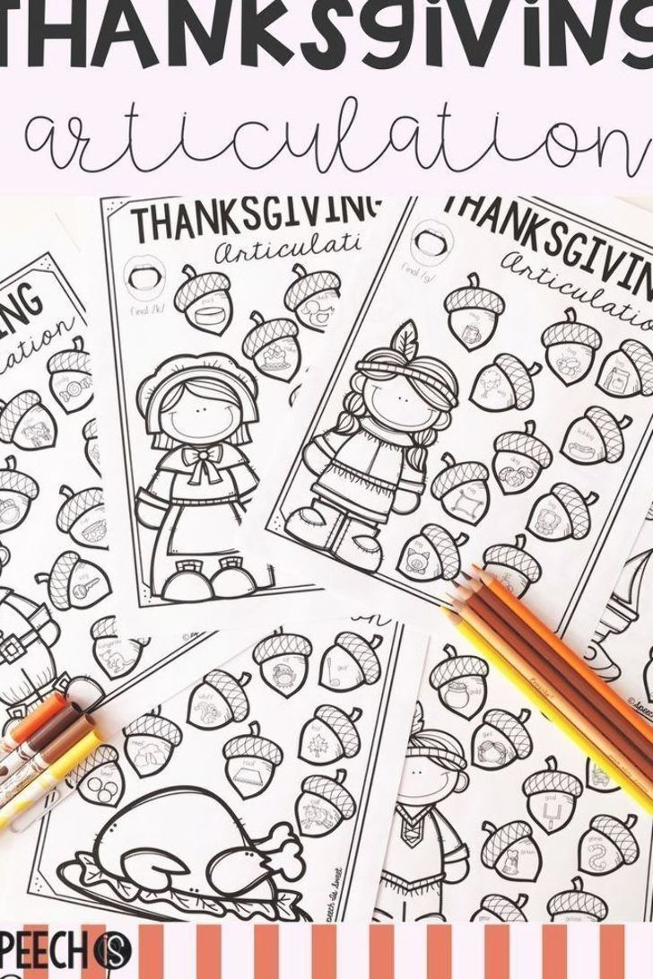 These Thanksgiving Articulation Printables Are Super Fun And with regard to Thanksgiving Articulation Worksheets