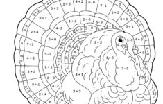 Turkey Colornumber Worksheets — #Teachkyag intended for Thanksgiving Turkey Math Worksheet