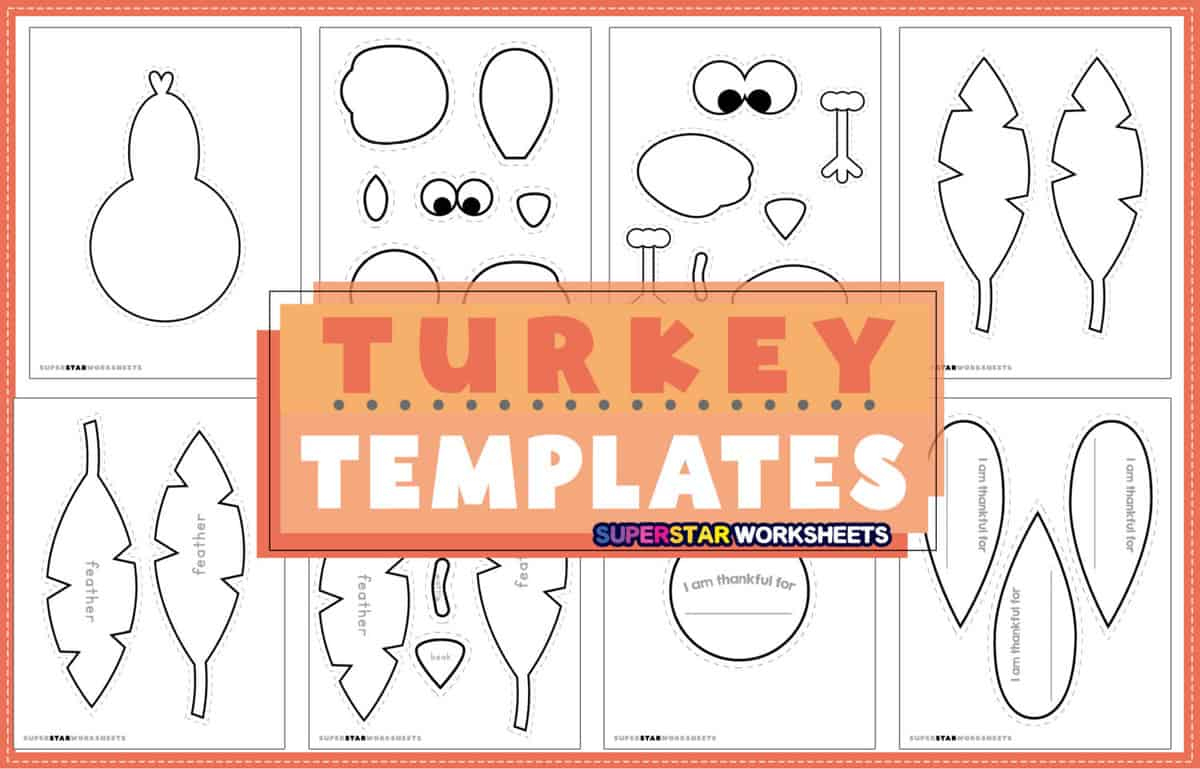 Turkey Templates (Free Printables) - Superstar Worksheets intended for Thanksgiving Turkey Worksheets