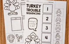 Turkey Trouble Sequencing - Simply Kinder + Printable Membership in Thanksgiving Sequencing Worksheet