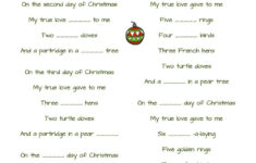 12 Days Of Christmas Worksheet - Worksheets Library in Twelve Days Of Christmas Worksheets