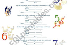 12 Days Of Christmas. Worksheet - Worksheets Library with The 12 Days of Christmas Worksheets