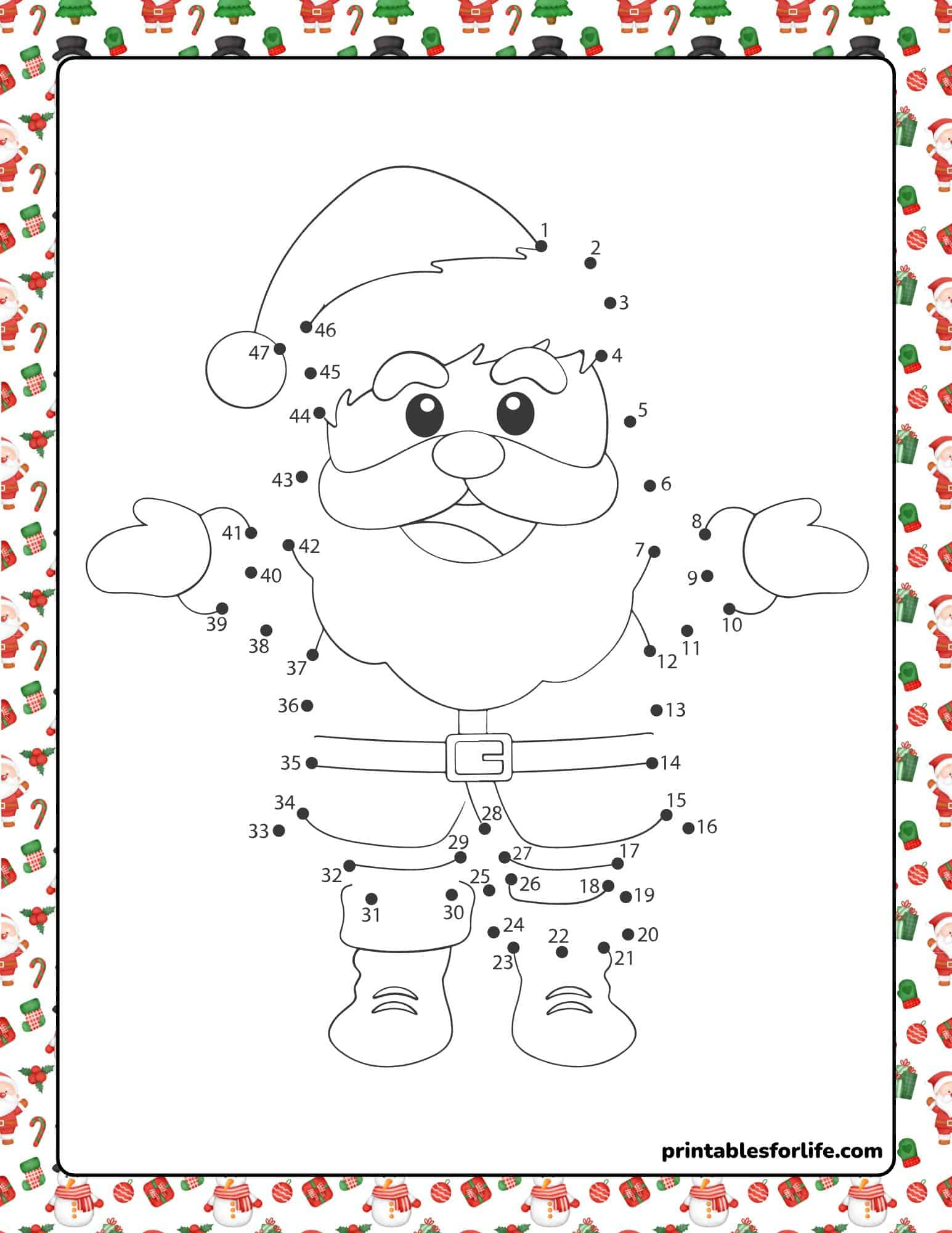 12 Free Christmas Dot To Dot Worksheets (Connect The Dots) for Free Printable Connect the Dots Christmas Worksheets