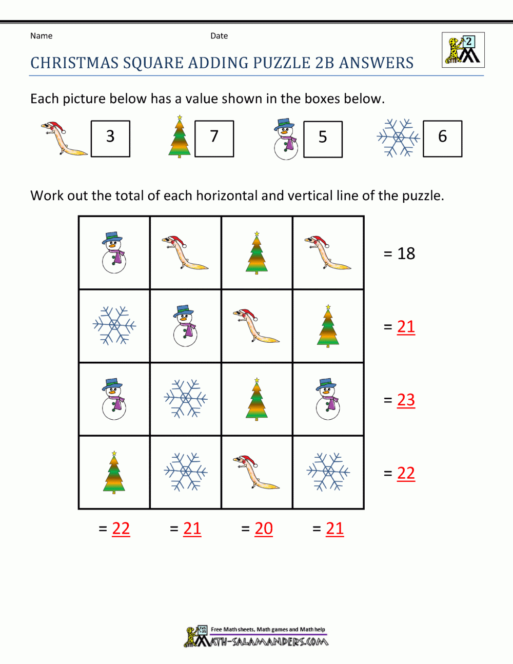 2Nd Grade Christmas Math Worksheets - Worksheets Library in Christmas Math Worksheets 2Nd Grade