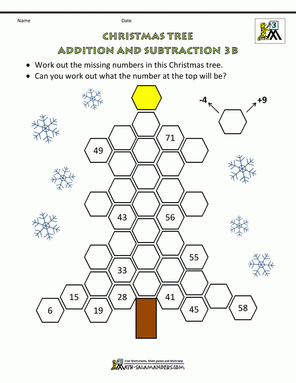 3Rd Grade Christmas Math Worksheets intended for Christmas Addition and Subtraction Worksheets