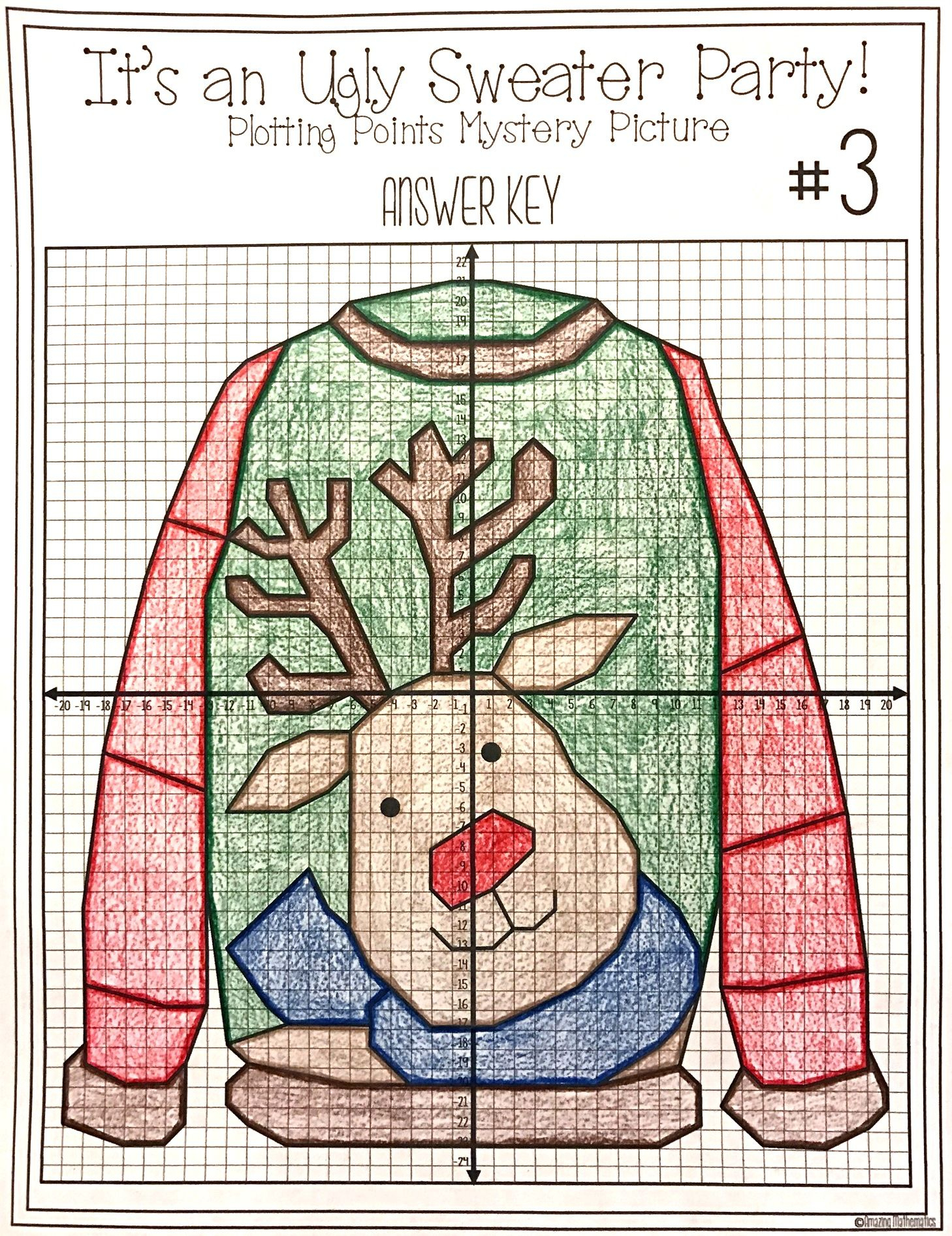 470 Trans Math Ideas | Teaching Math, Middle School Math, Math inside Ugly Christmas Sweater Plotting Grid Worksheets