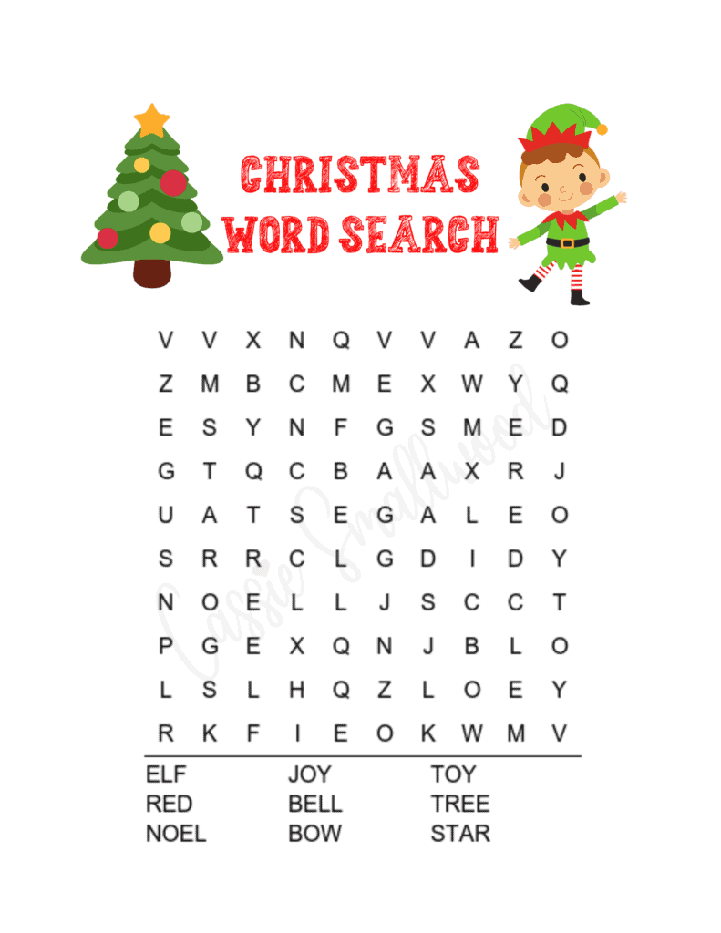 6 Fun Christmas Word Search Free Printables - Cassie Smallwood with regard to Christmas Worksheets Word Search