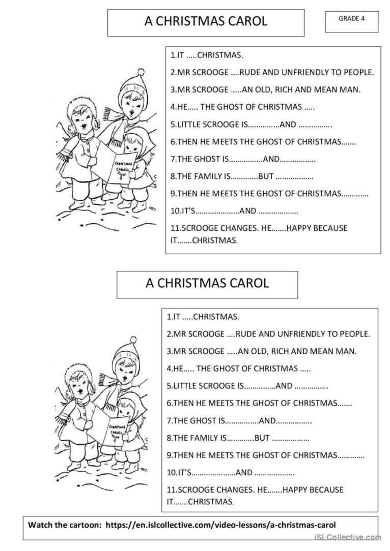 A Christmas Carol: English Esl Worksheets Pdf &amp;amp; Doc in A Christmas Carol Movie Worksheets