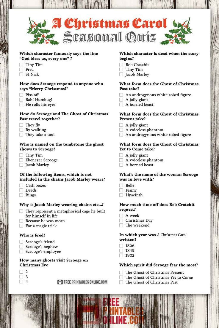 A Christmas Carol Quiz with regard to Christmas Carol Trivia Worksheets Answers