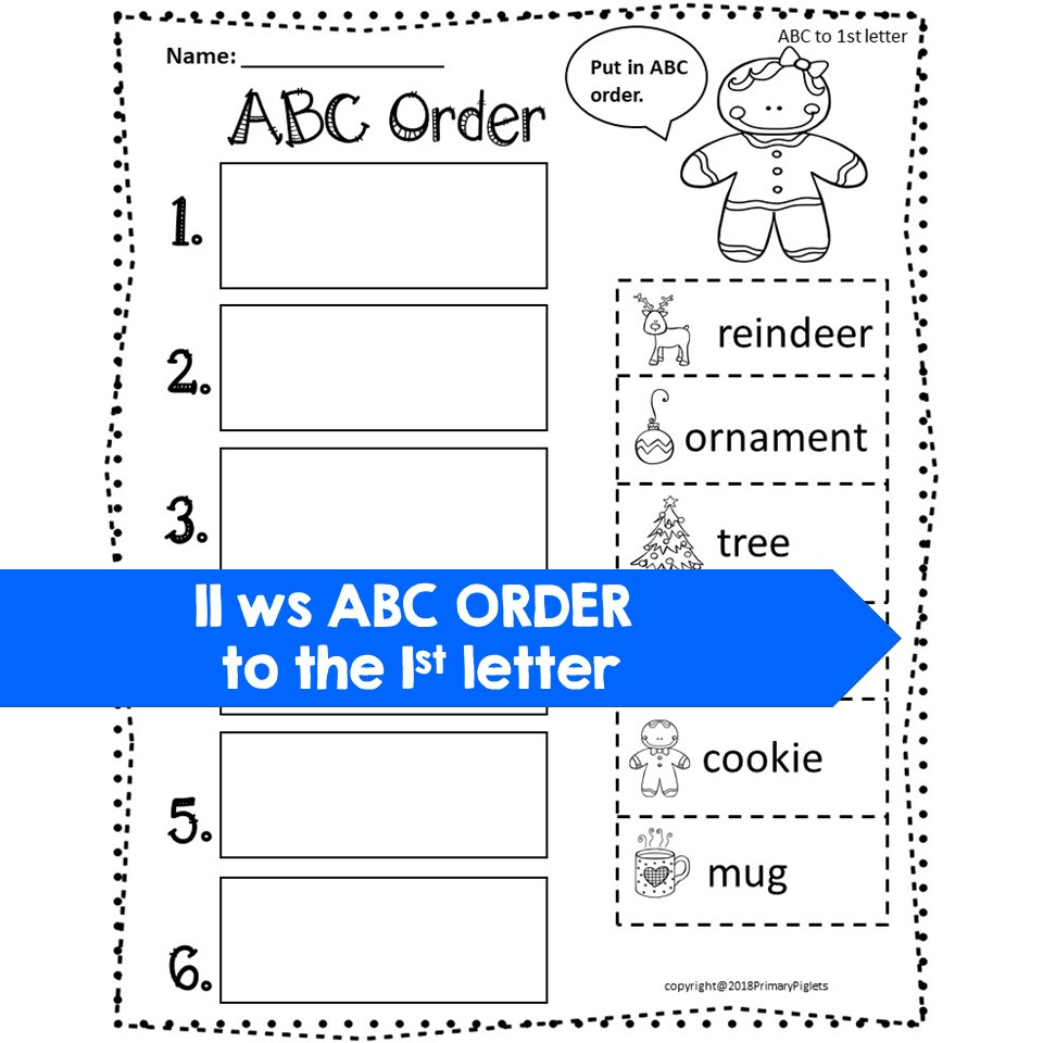 Abc Order Worksheets Christmas Alphabetical Order - Classful with regard to Christmas Alphabetical Order Worksheets