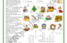 All I Want For Christmas Is You - Song - Esl Worksheetsilvia.patti throughout All I Want For Christmas Worksheets