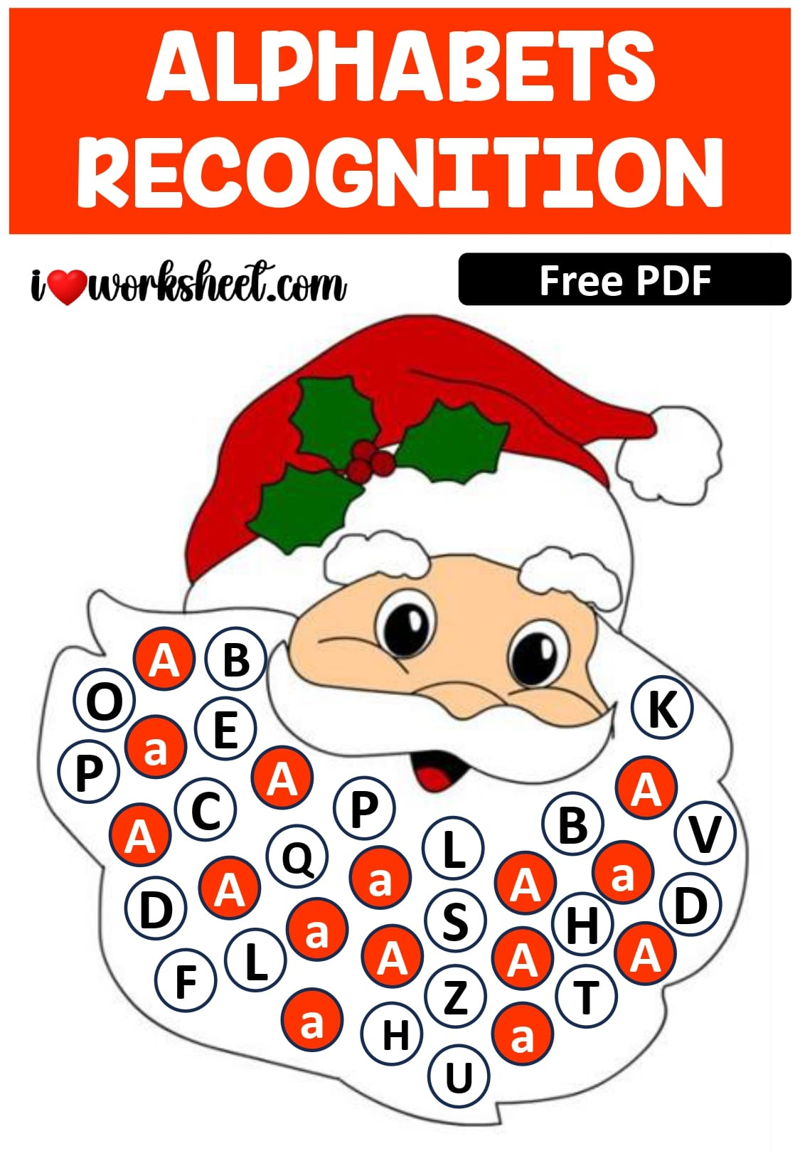 Alphabets Identification Christmas Theme Free Pdf Printable - I pertaining to Christmas Letter Recognition Worksheets