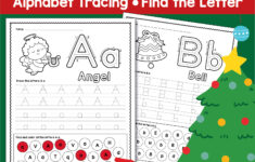 Christmas A-Z Worksheets: Alphabet Tracing | Find The Letter | No with Christmas Alphabet Worksheets Kindergarten