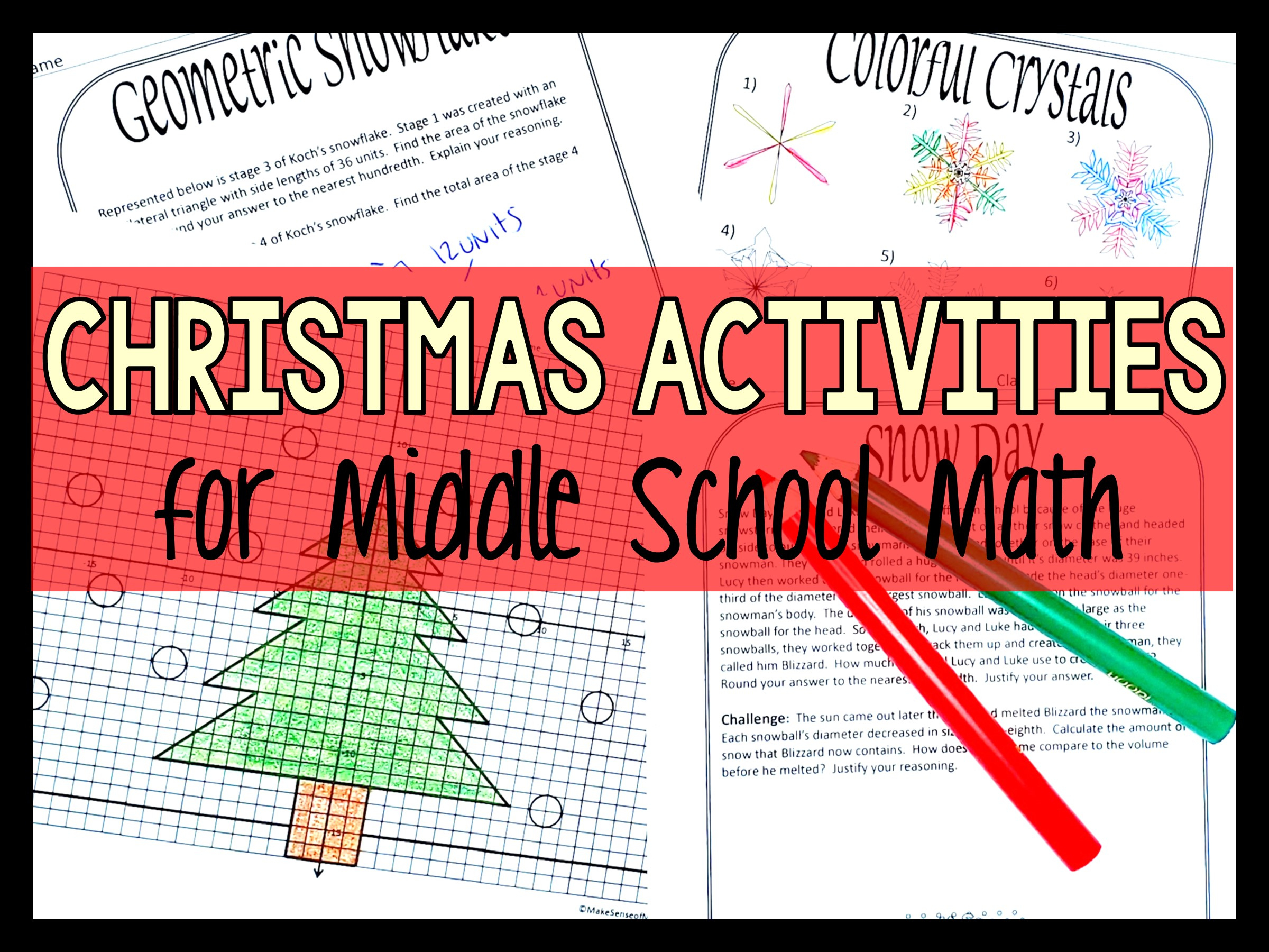 Christmas Activity Worksheets For Middle School Math - Make Sense with regard to Middle School Christmas Math Worksheets