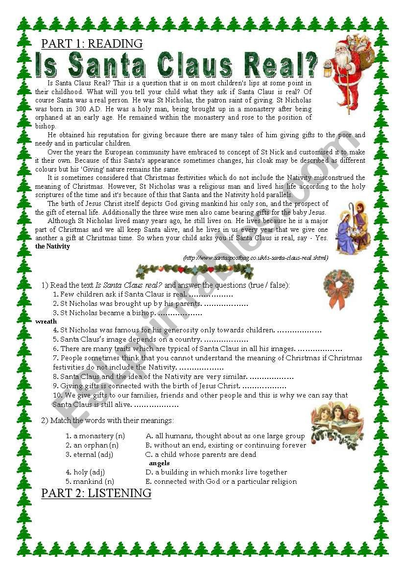Christmas - All 4 Skills! - Esl Worksheetmarzenka with Christmas Worksheets For Adults
