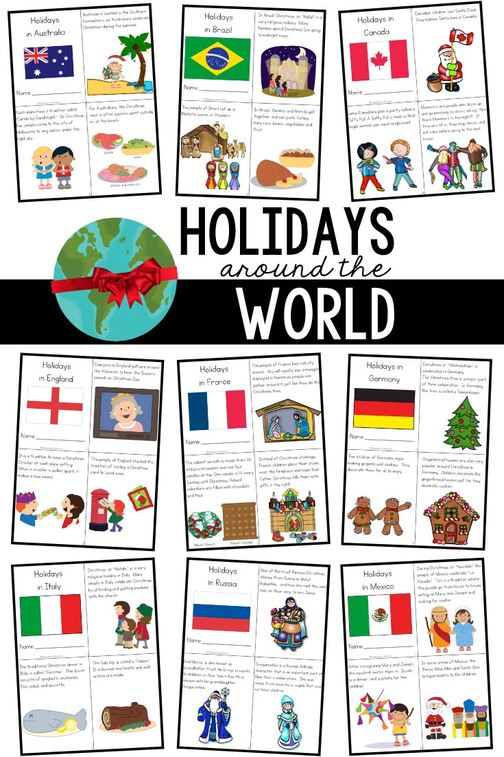 Christmas Around The World Activities And A Freebie! for Christmas Celebrations Around the World Worksheets
