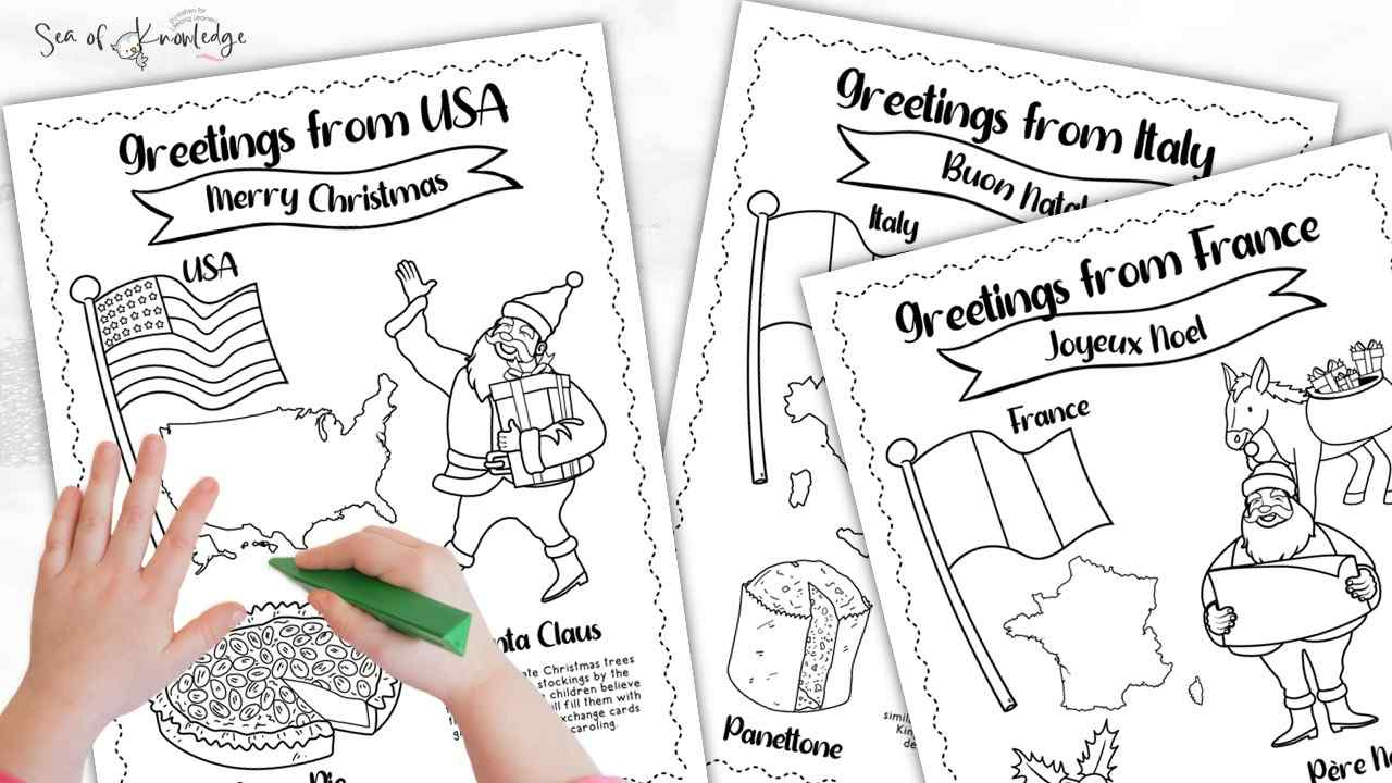 Christmas Around The World Book [Bonus Coloring Pages regarding Printable Worksheets Free Printable Christmas Around The World Coloring Pages