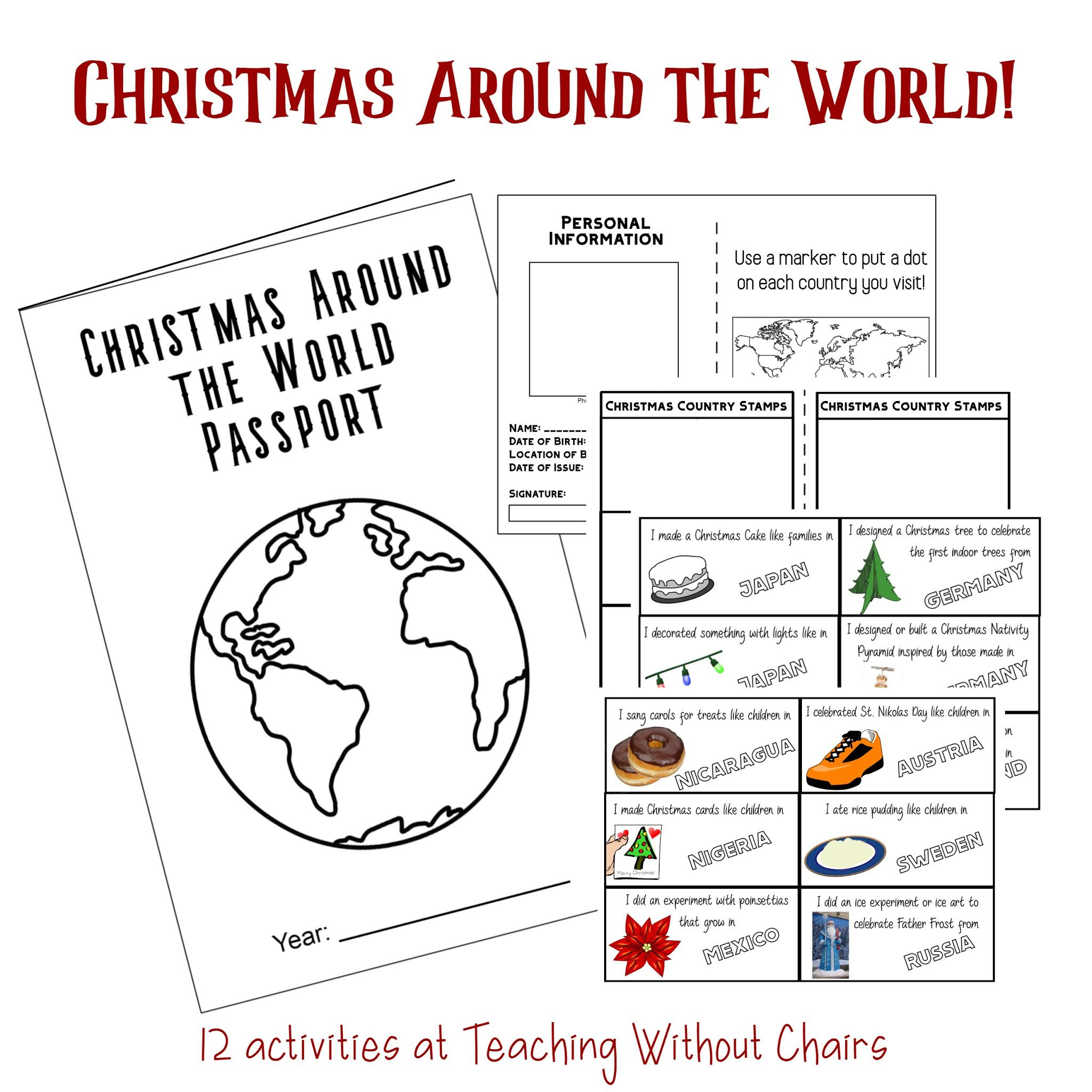 Christmas Around The World For Kids Activities -- Homeschooling throughout Christmas Around the World Free Worksheets