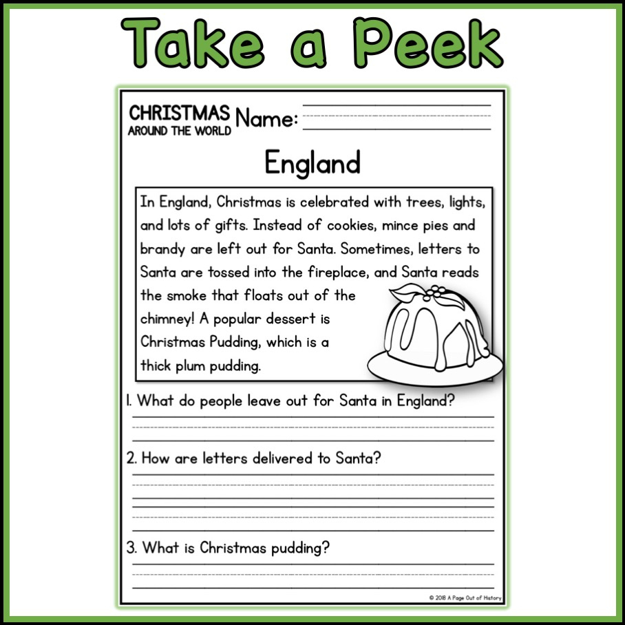 Christmas Around The World Social Studies Reading Comprehension K pertaining to Christmas Social Studies Worksheets