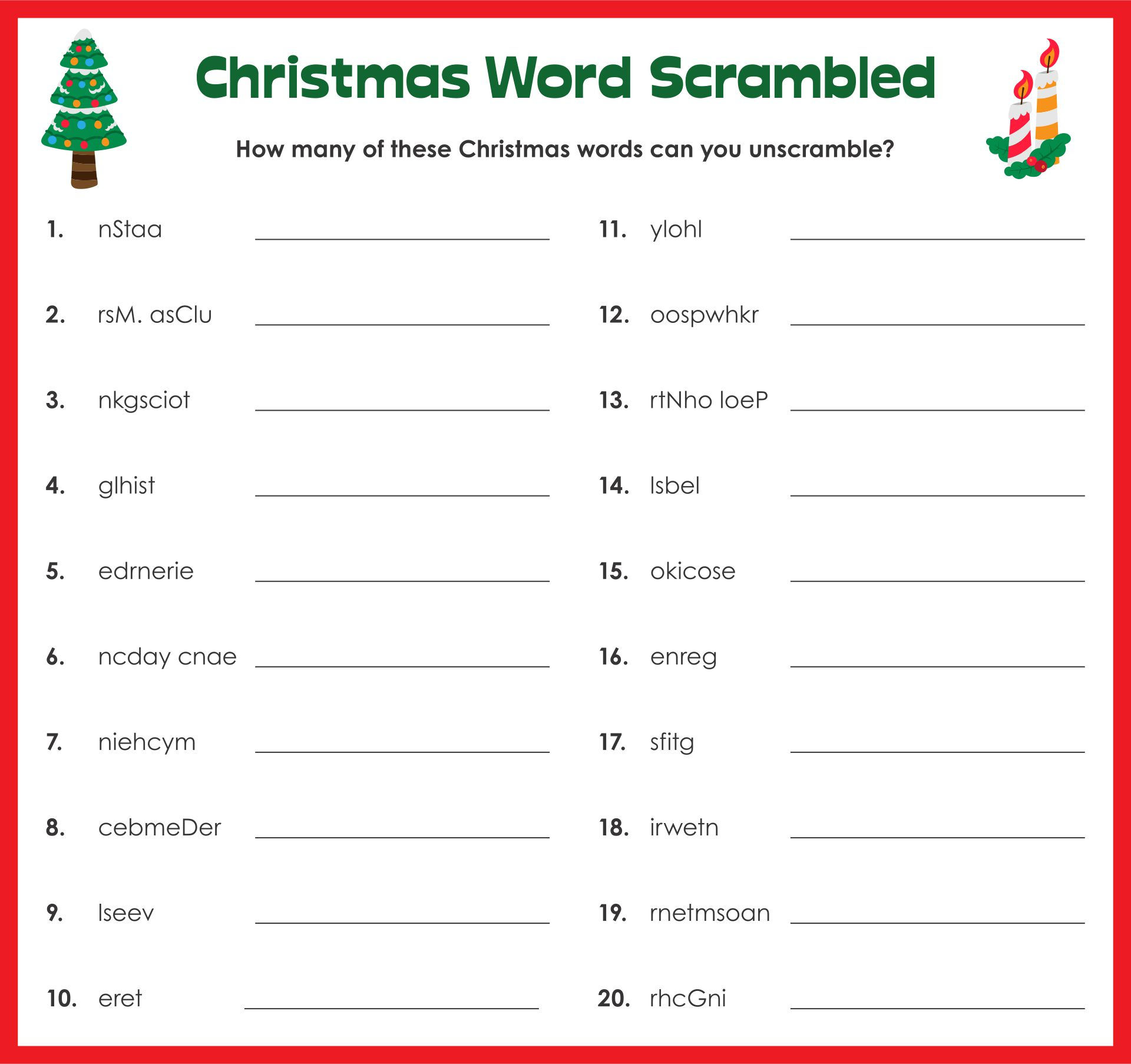 Christmas Brain Teasers - 15 Free Pdf Printables | Printablee regarding Christmas Riddles Printable Worksheets