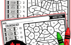 Christmas Coloring Pages within Christmas Math Coloring Worksheets