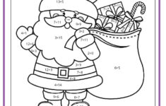 Christmas Colornumber Pages for Free Color by Number Addition Christmas Worksheets