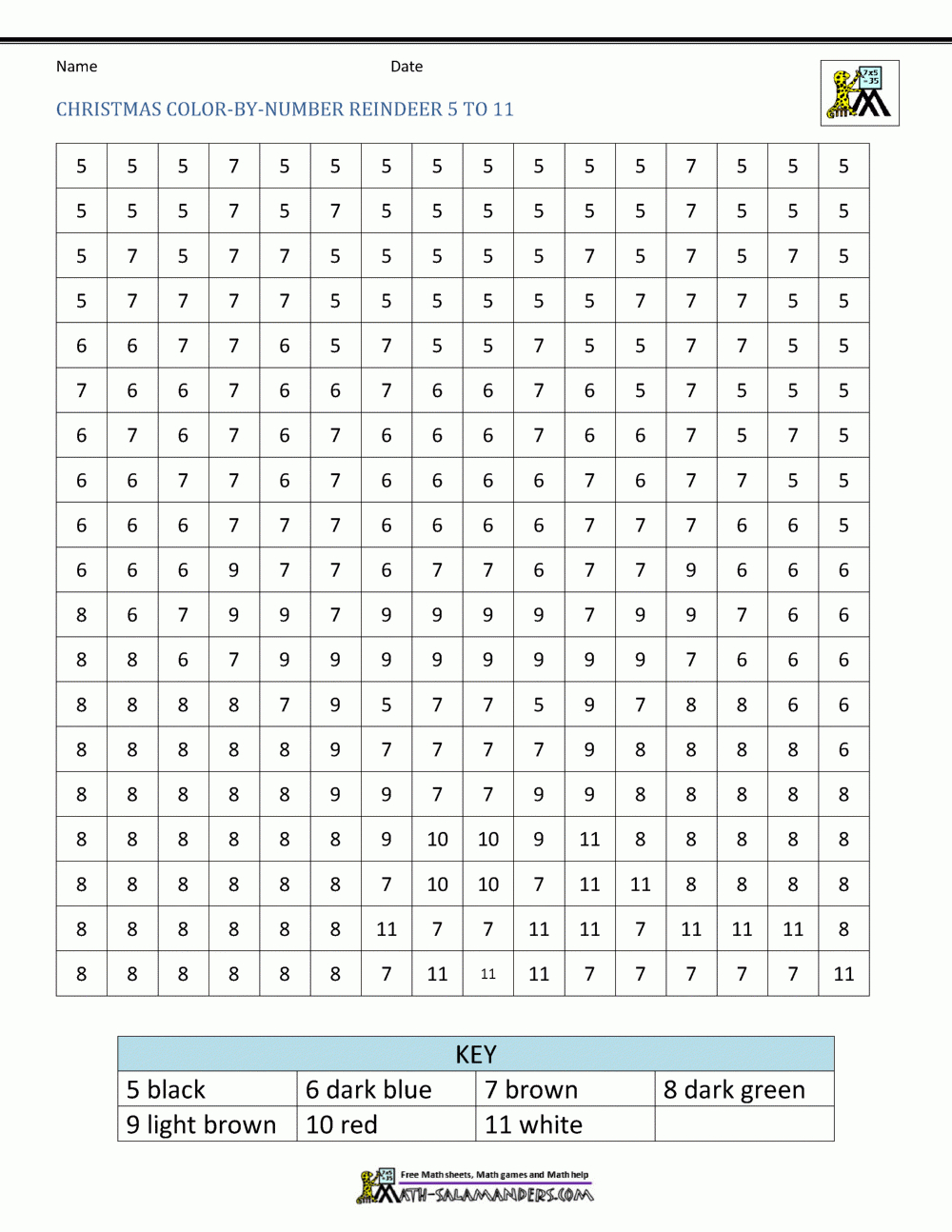 Christmas Colornumber Sheets For Kids within Math Coloring Christmas Worksheets