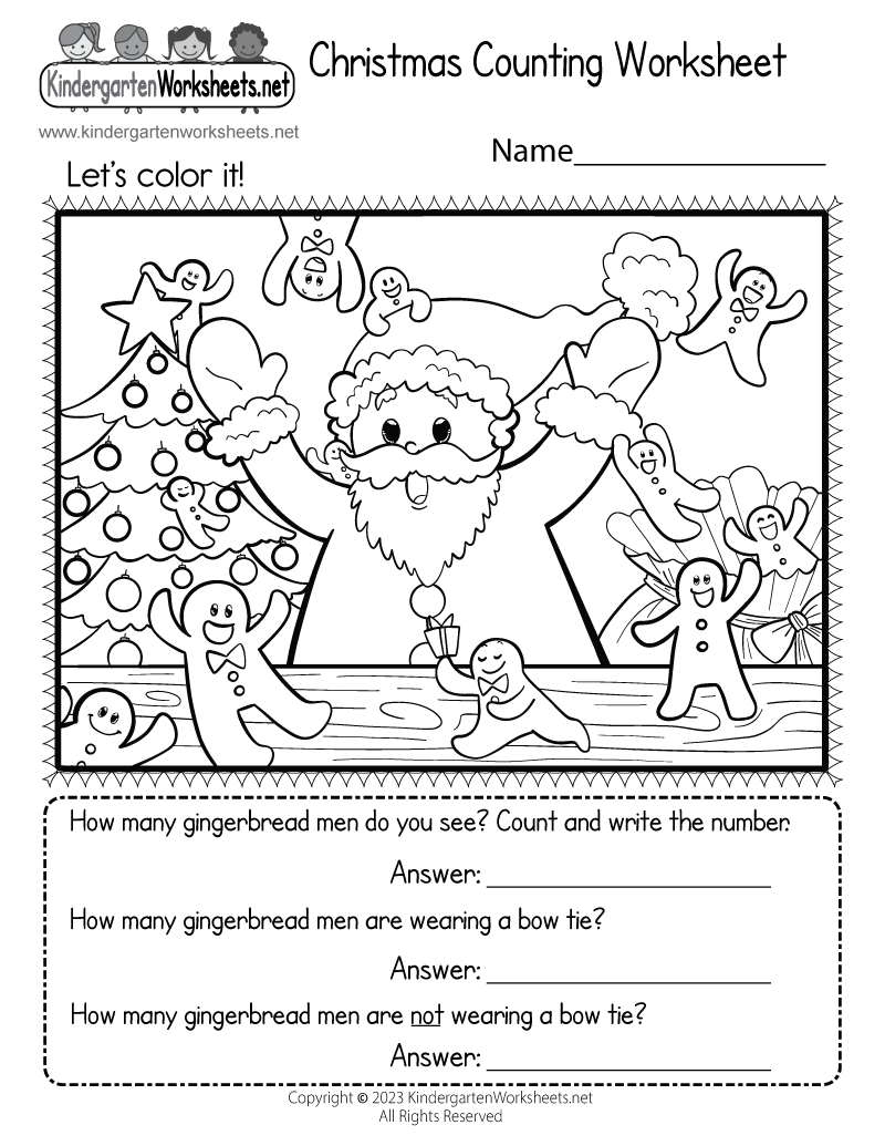 Christmas Counting Worksheet - Free Printable, Digital, &amp;amp; Pdf for Free Christmas Counting Worksheets