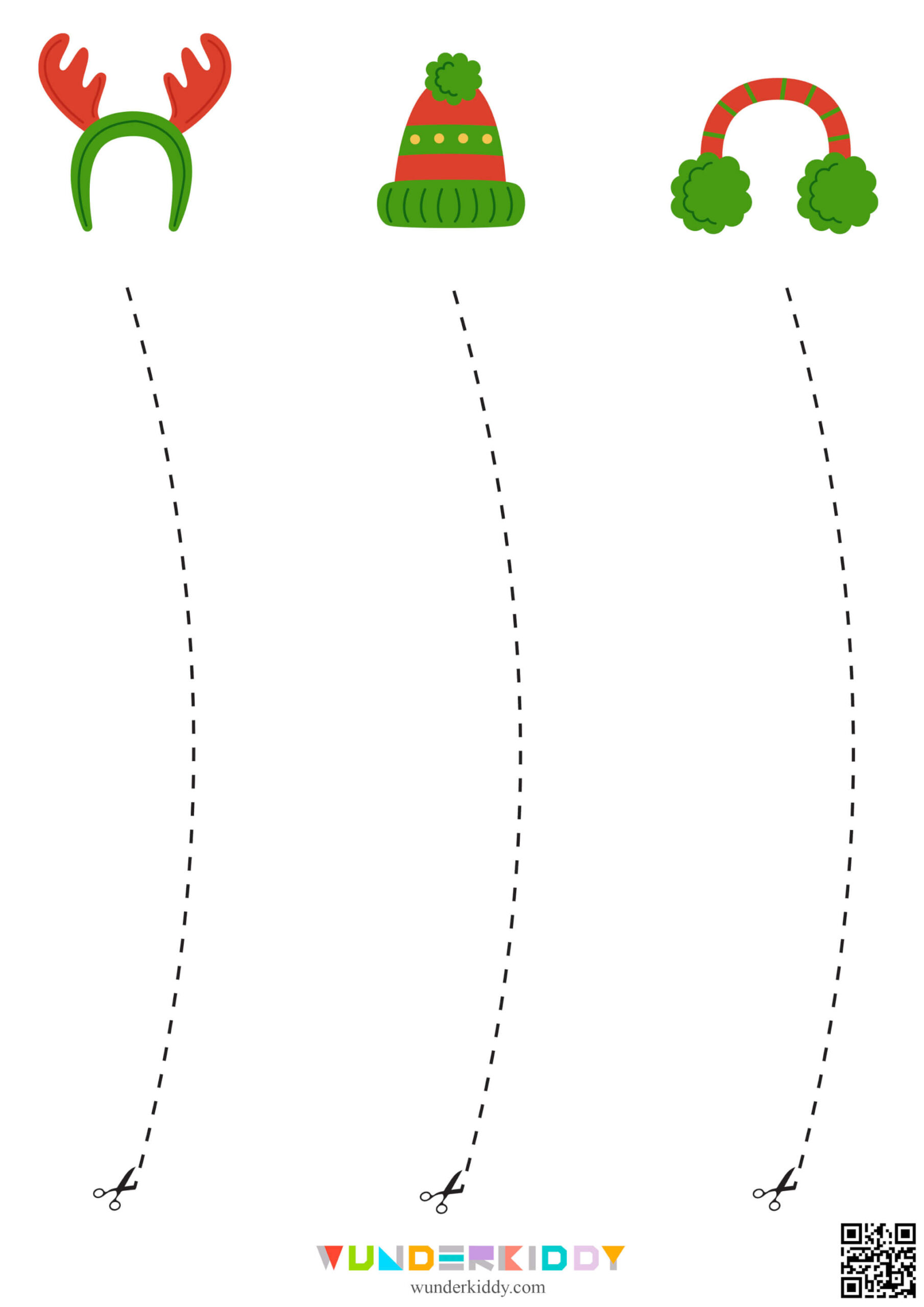 Christmas Cutting Templates Printable Pdf throughout Free Christmas Cutting Worksheets