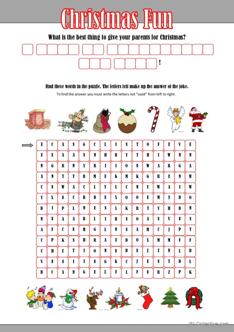 Christmas Fun With A Hidden Message: English Esl Worksheets Pdf &amp;amp; Doc inside Christmas Hidden Message Worksheets