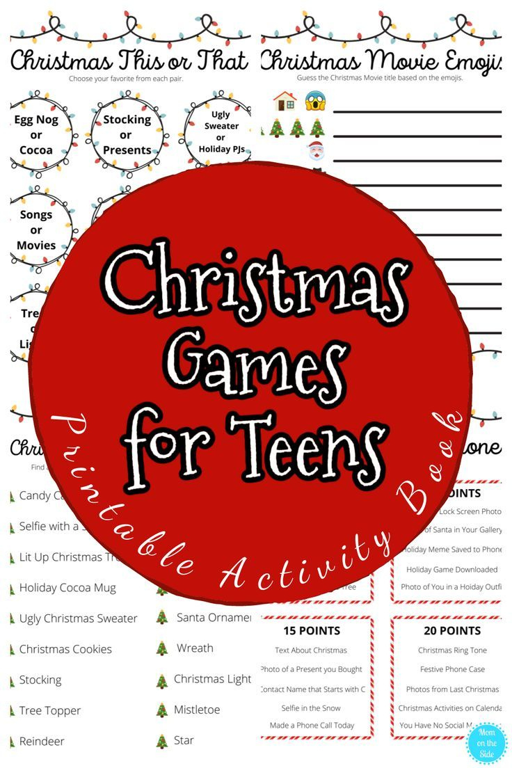 Christmas Games For Teens Activity Book pertaining to Christmas Worksheets For Teens