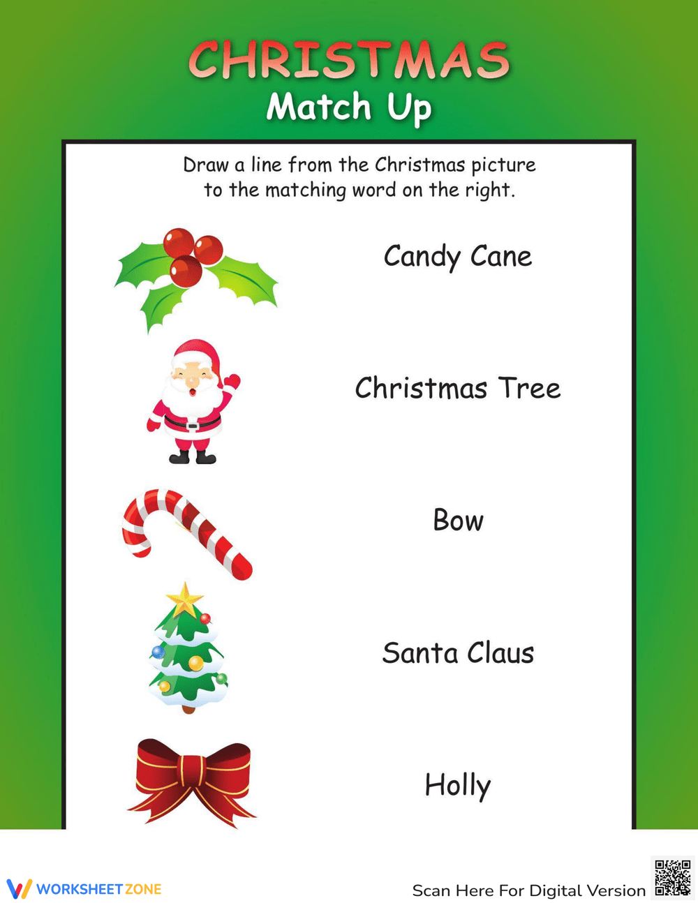 Christmas: Matching Activity Worksheet pertaining to Christmas Match Up Worksheets