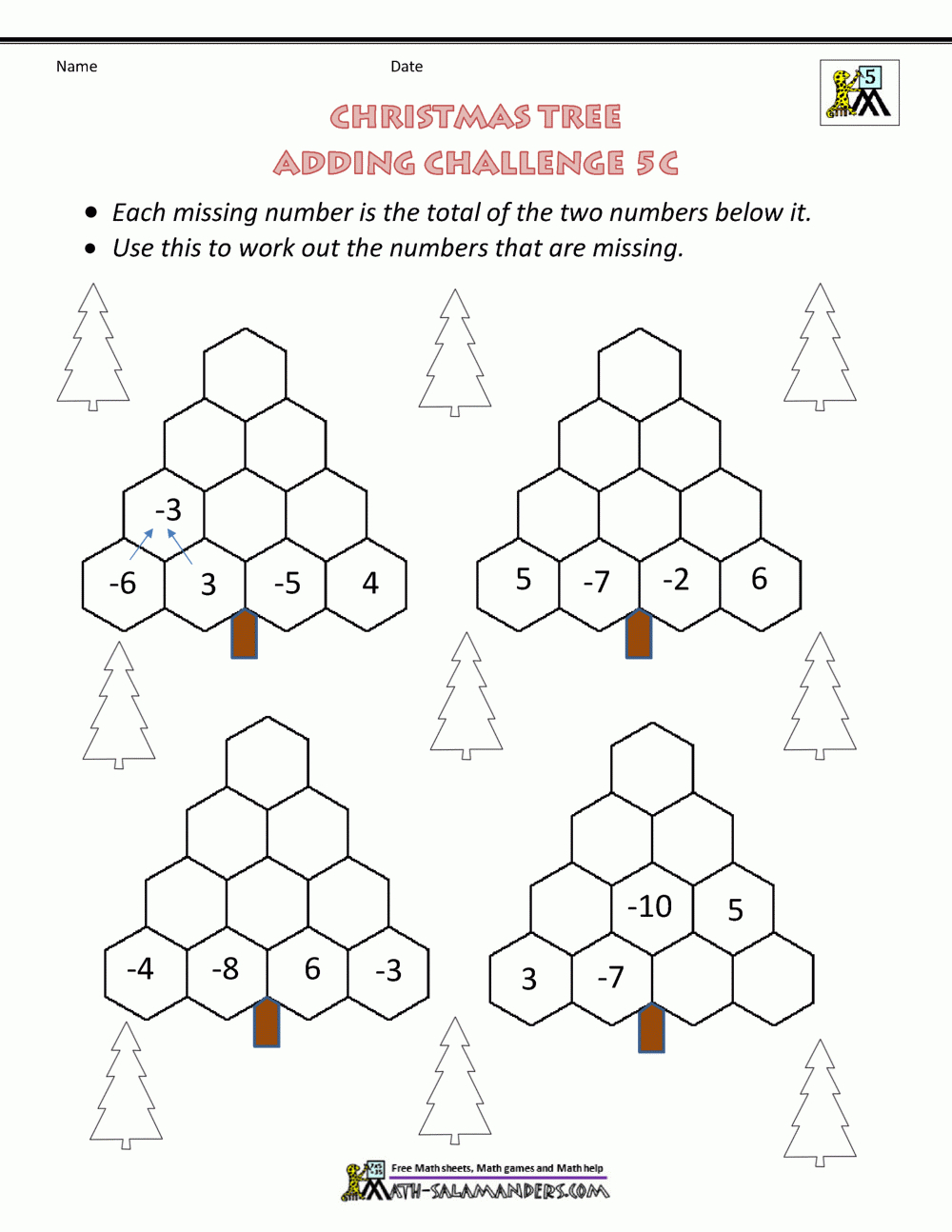 Christmas Math 5Th Grade Worksheets for Free Printable Christmas Math Worksheets 5Th Grade