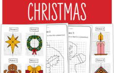 Christmas Math Activity Symmetry And Coloring | Madeteachers pertaining to Christmas Symmetry Worksheets Free