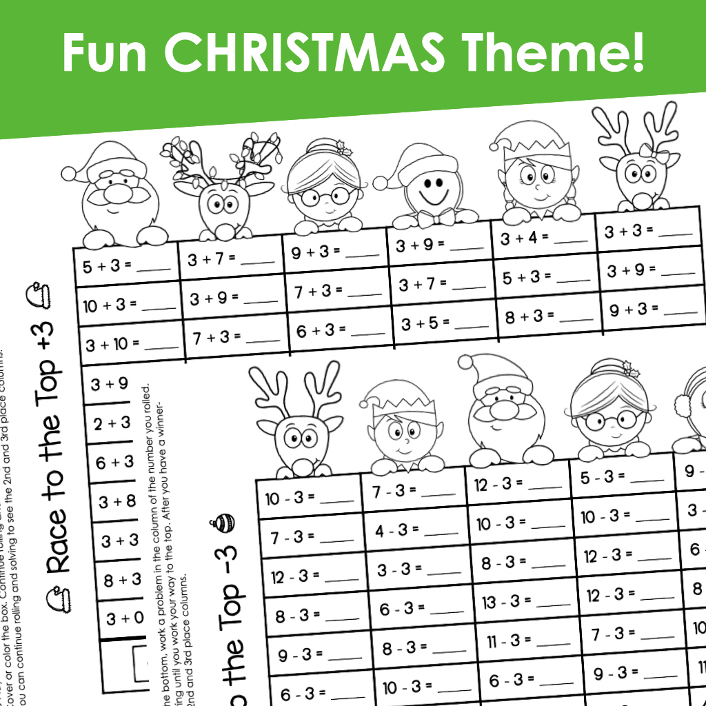 Christmas Math Games Addition And Subtraction Fact Fluency For 2Nd with Free Christmas Math Worksheets 2nd Grade