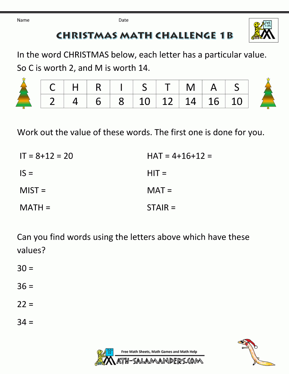 Christmas Math Worksheets throughout 6Th Grade Christmas Math Worksheets