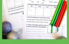 Christmas Parts Of Speech (Grammar) Worksheets- Nouns, Verbs regarding Christmas Parts of Speech Worksheets
