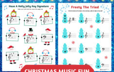 Christmas Piano Fun! Frosty The Triad &amp; Holly Jolly Key Signatures intended for Christmas Piano Theory Worksheets