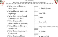 Christmas Riddle Game With Holly Branches And Pine Cones with regard to Christmas Riddles Printable Worksheets