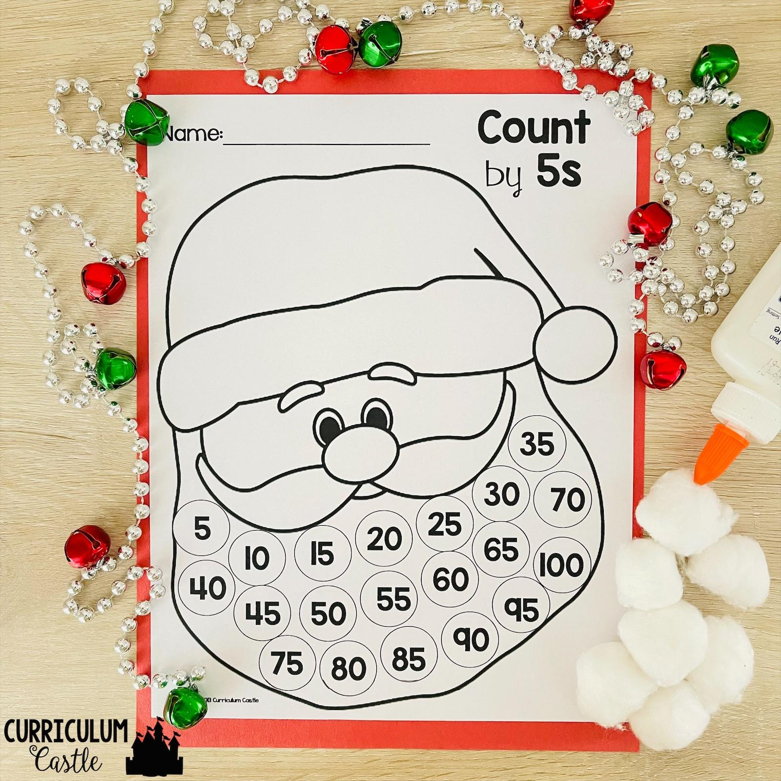 Christmas Skip Counting Activities {Free} - Curriculum Castle within Christmas Skip Counting Worksheets