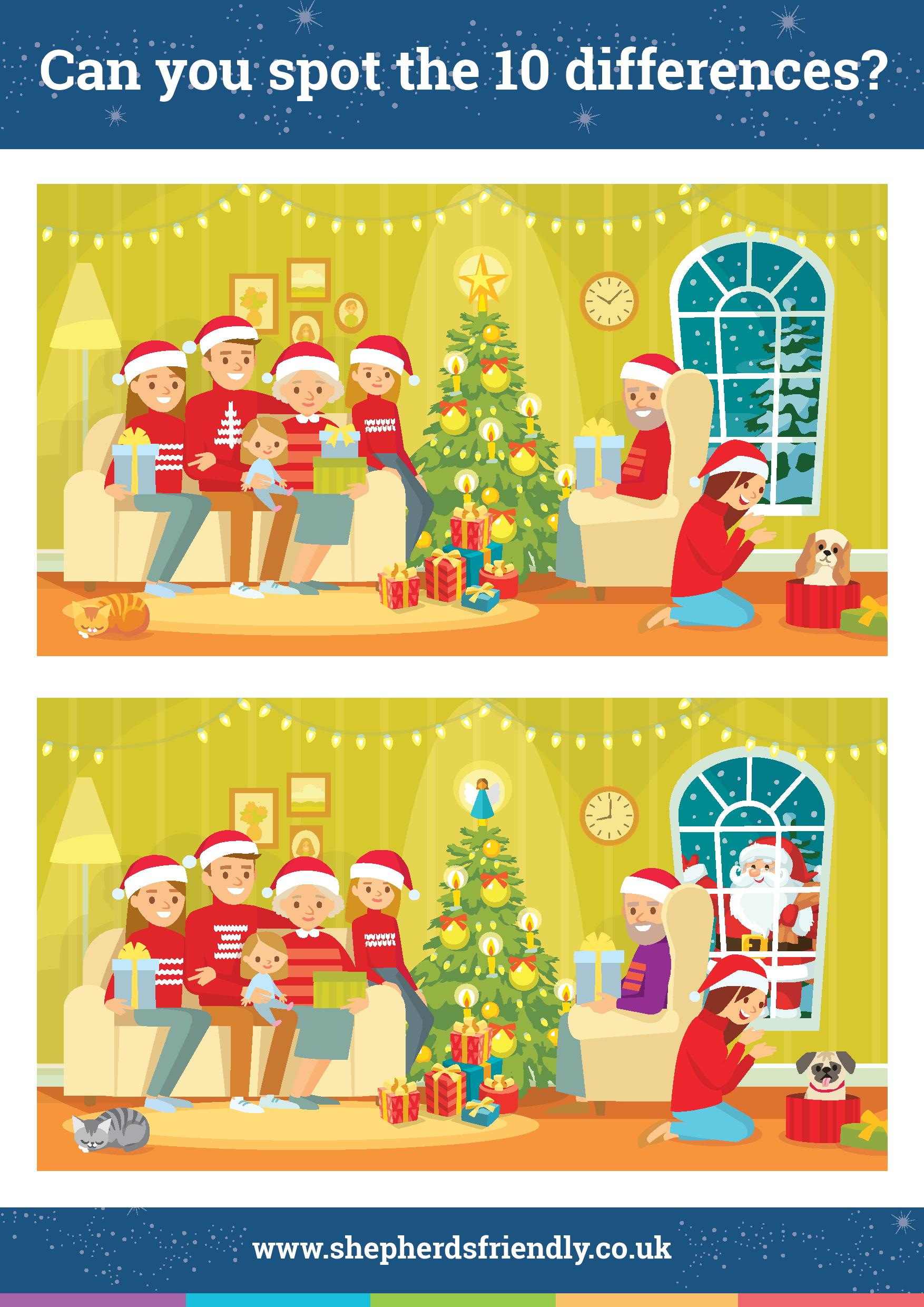 Christmas Spot The Difference | Shepherds Friendly regarding Christmas Spot The Difference Worksheets