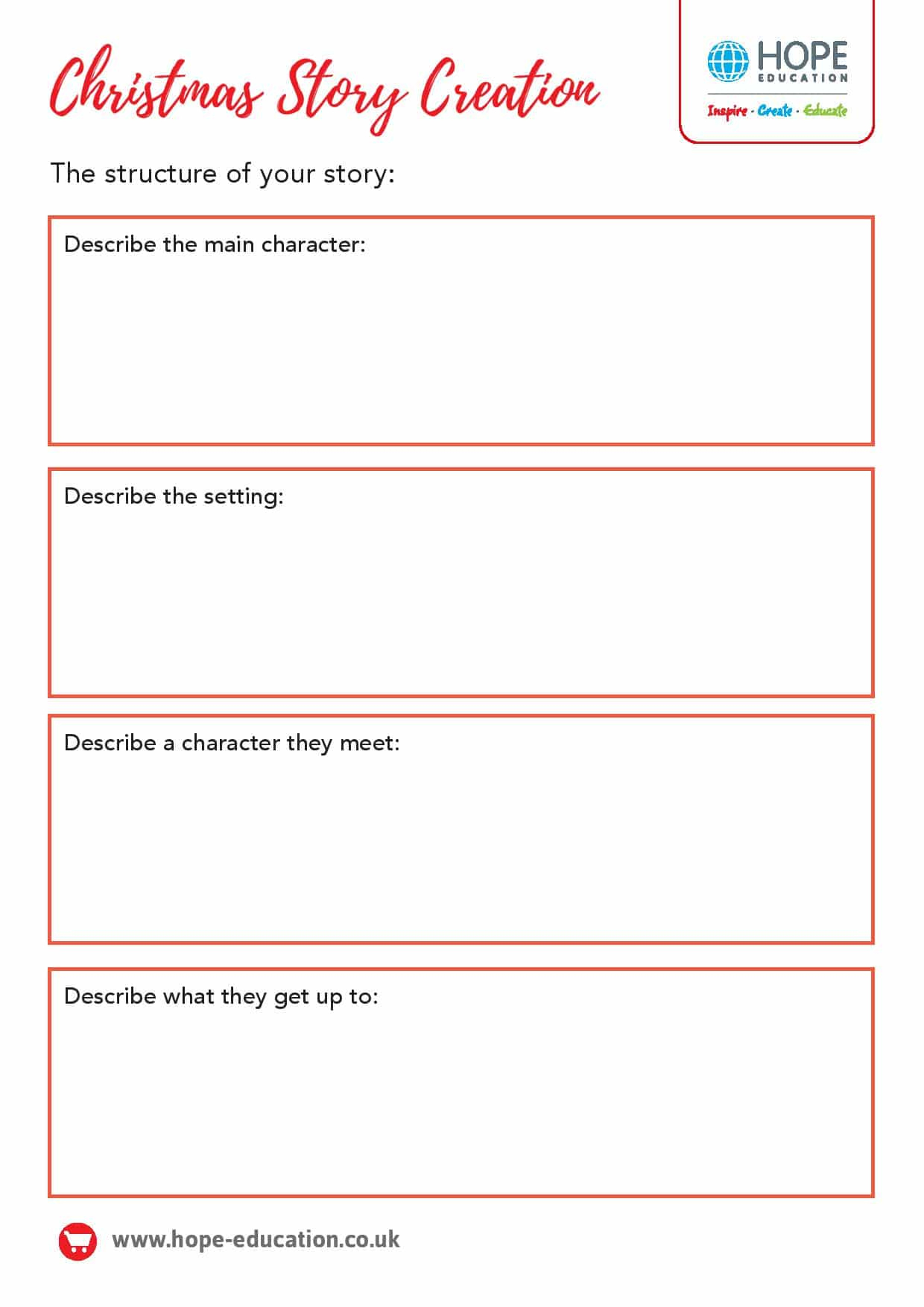 Christmas Story Creation: A Festive English Worksheet - Hope Blog inside A Christmas Story Worksheets