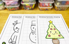 Christmas Symmetry Worksheets - Mirrored Drawing Activity | Teach intended for Christmas Symmetry Worksheets Free