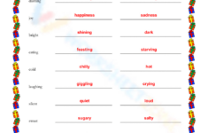 Christmas Synonyms And Antonyms Worksheet pertaining to Christmas Synonyms And Antonyms Worksheets