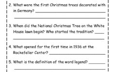 Christmas Traditions Reading Comprehension Passage | Made intended for 4th Grade Christmas Reading Comprehension Worksheets