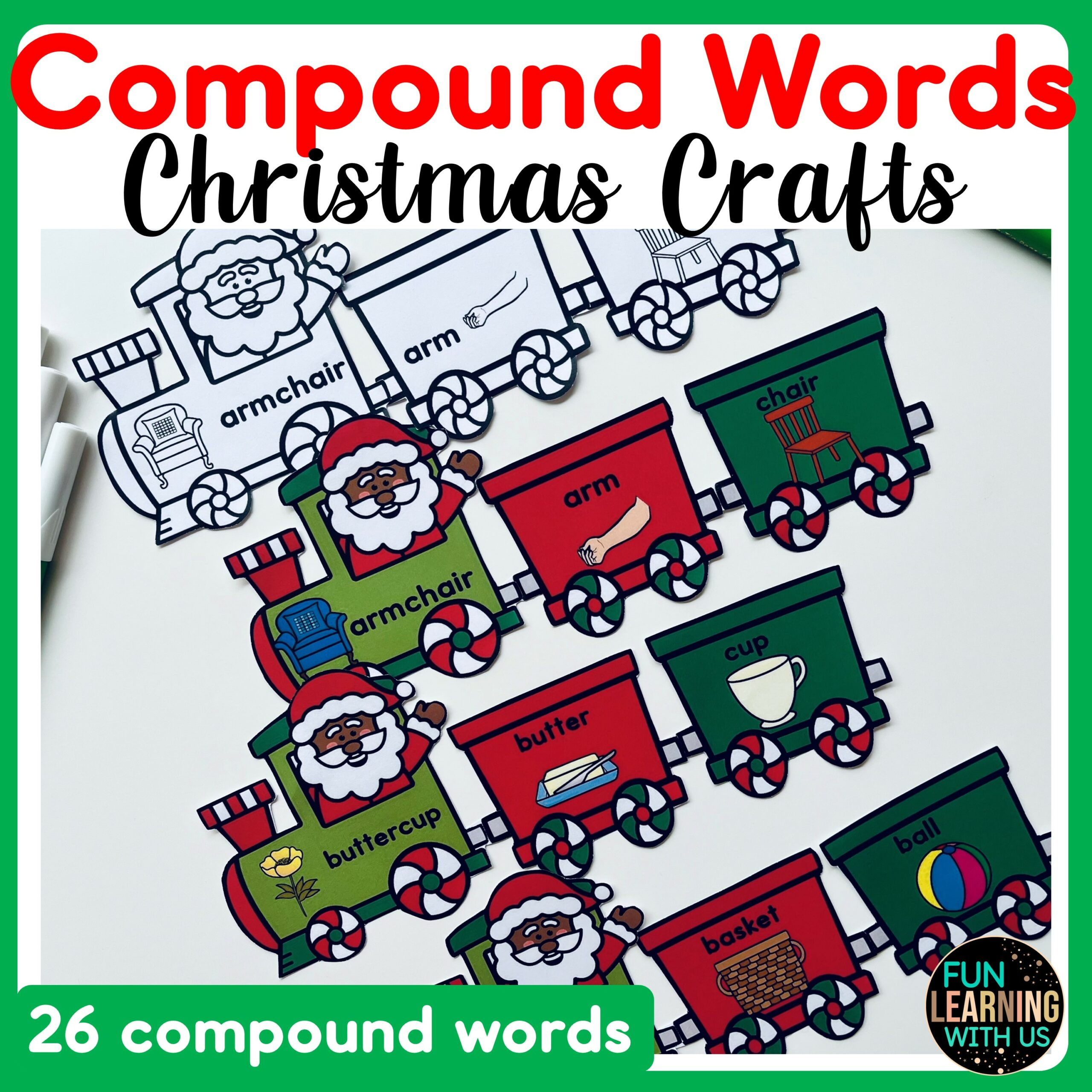 Christmas Train Compound Words Craft | December Kindergarten with regard to Christmas Compound Words Worksheets