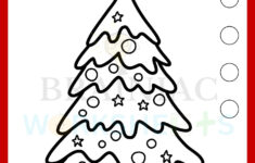 Christmas Tree Coloring Page Drawing Worksheet For Class 1 with regard to Christmas Tree Drawing Worksheets